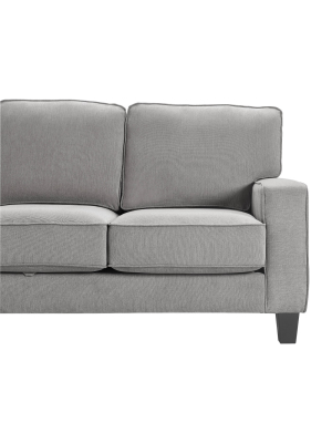 77" Palisades Track Arm Fabric Sofa With Storage - Serta