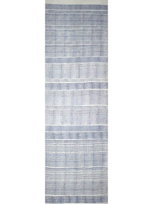 Idina Cobalt/ivory Runner Rug