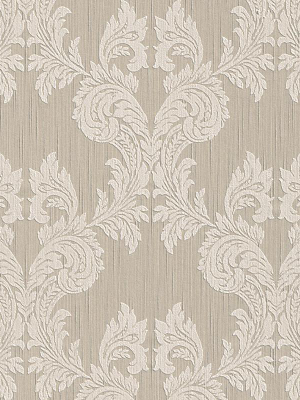 Damask Floral Wallpaper In Beige Design By Bd Wall