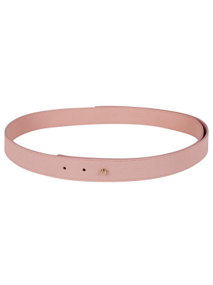 Agnona Logo Embossed Pebbled Belt