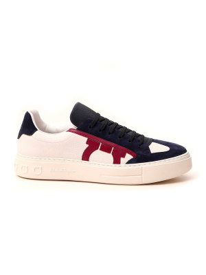 Salvatore Ferragamo Gancini Lace Up Sneakers