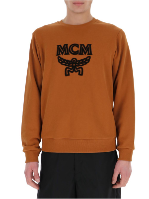 Mcm Logo Embroidered Crewneck Sweater