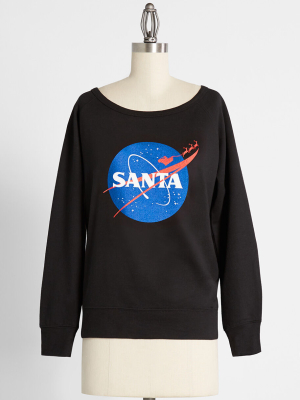 Supersonic Santa Graphic Sweatshirt