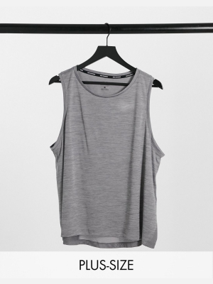 Nike Running Plus Miler Tank In Gray