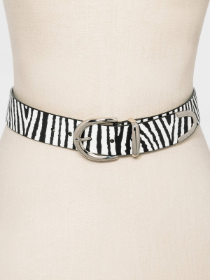 Women's Zebra Print Belt - Wild Fable™