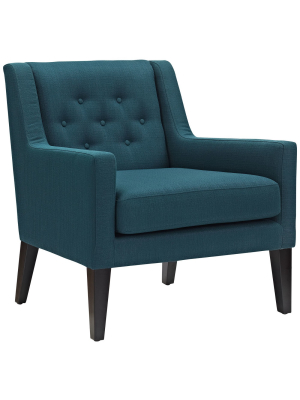 Earnest Upholstered Fabric Armchair Azure - Modway