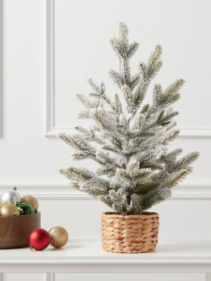 2ft Artificial Christmas Tabletop Flocked Tree - Threshold™