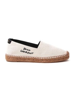 Saint Laurent Logo Embroidered Espadrilles