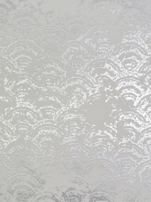 Eclipse Wallpaper In White And Silver By Antonina Vella For York Wallcoverings