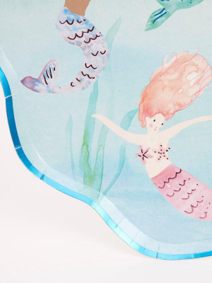 Mermaids Swimming Plates (x 8)