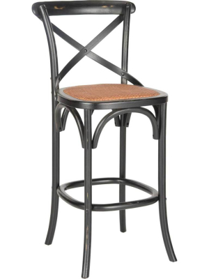 Frederick X Back Bar Stool Distressed Hickory/medium Brown