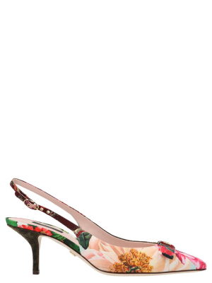 Dolce & Gabbana Printed Slingback Pumps