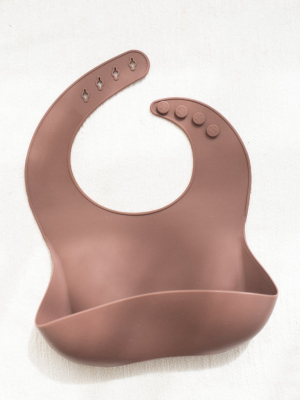 Bohemian Mama Littles Baby Silicone Bib - Burlwood