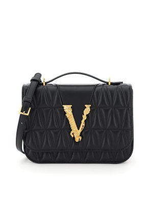 Versace Virtus Quilted Shoulder Bag