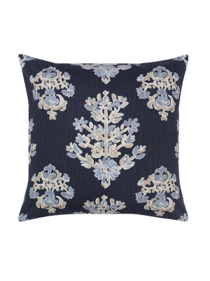 The Midnight Sophia Floral Square Throw Pillow