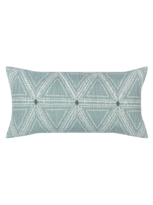 The Green Modern Triangles Throw Pillow