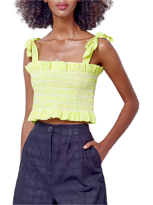 Corey Lynn Calter Olive Crop Top - Neon Yellow