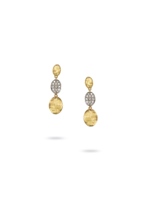 Marco Bicego® Siviglia Collection 18k Yellow Gold And Diamond Triple Drop Earrings