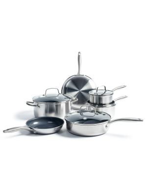 Greenpan Greenwich 10pc Stainless Steel Cookware Set