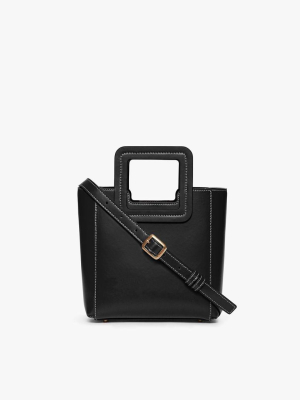 Mini Shirley Leather Bag | Black