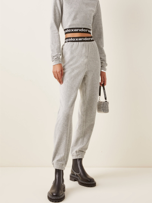 Elastic-logo Stretch-jersey Pants