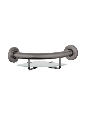 Corner Shelf With Grab Bar - Evekare