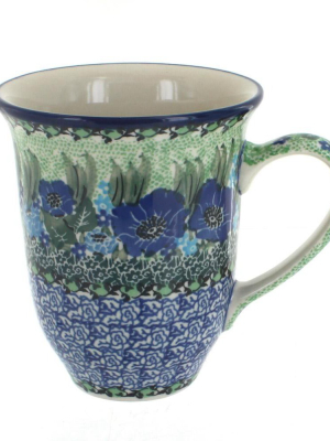 Blue Rose Polish Pottery Sapphire Fields Large Coffee Mug