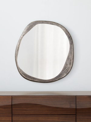 Element Round Gunmetal Wall Mirror