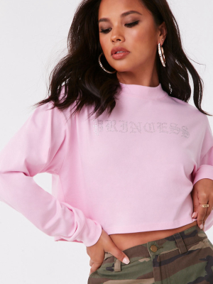 Princess Graphic Cropped Tee