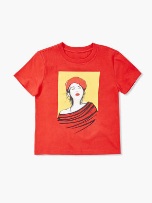 Girls Organic Cotton Graphic Tee (kids)