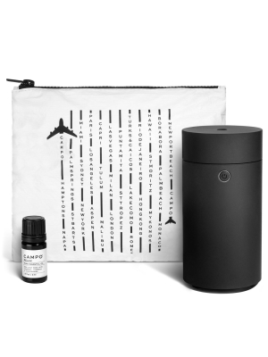 Relax Travel Diffuser Kit  - Matte Black Travel Diffuser & Relax Pure Essential Oil
