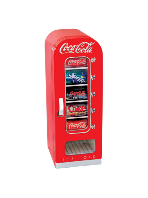 Coca-cola 10-can Ac/dc Retro Vending Electric Cooler - Red