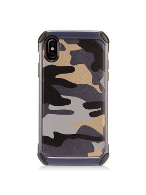 Apple Iphone X Case, By Insten Camouflage Hard Plastic/soft Tpu Rubber Case Cover For Apple Iphone X By Eagle