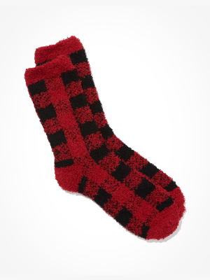 Aeo Plaid Crew Sock