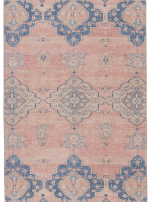 Vibe By Jaipur Living Adalee Medallion Pink/ Blue Runner Rug (2'6"x7'6")