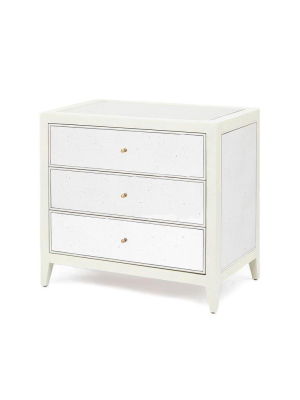 Mia Double Nightstand Pristine Vintage Faux Shagreen