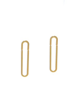 Sterling Paperclip Earring