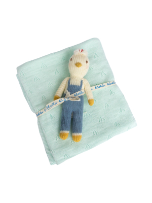 Benedict Rattle & Mint Blanket Bundle