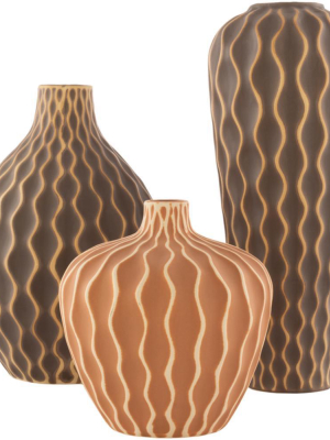 Waves Vase Set In Various Colors