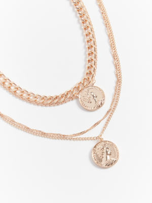 Levi Coin Layering Necklace Set