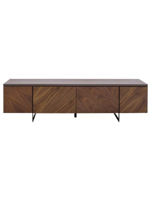 60" Archie Chevron Tv Stand Walnut - Safavieh