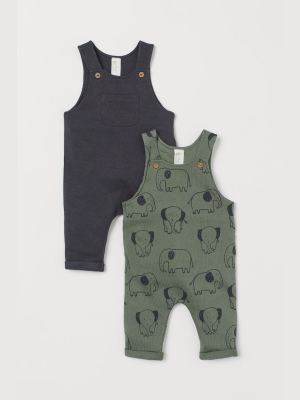 2-pack Cotton Overalls