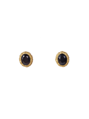 Vicky Stud Earrings - Black Onyx