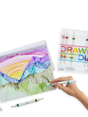 Drawing Duet Double Ended Markers - Set Of 24 Colors