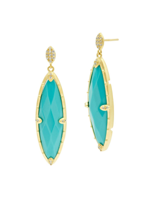 Marquise Stone Drop Earring