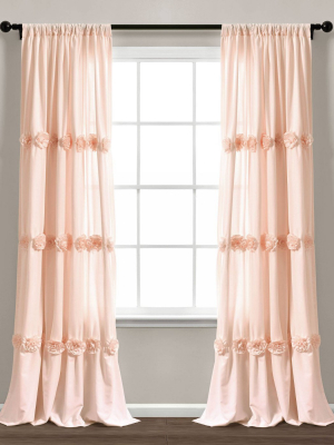 40"x84" Darla Window Light Filtering Curtain Panels - Lush Décor