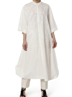 Patchwork Kurta With Mandarin Collars