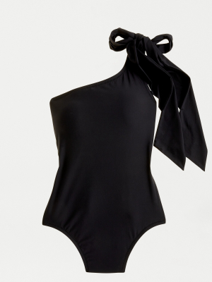 Bow-tie One-shoulder One-piece Swimsuit