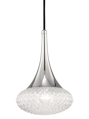 Bella 1 Light "c" Pendant - Polished Nickel