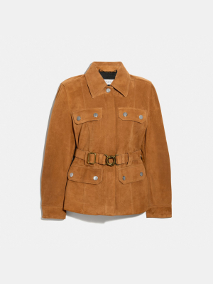 Suede Belted Heritage Jacket